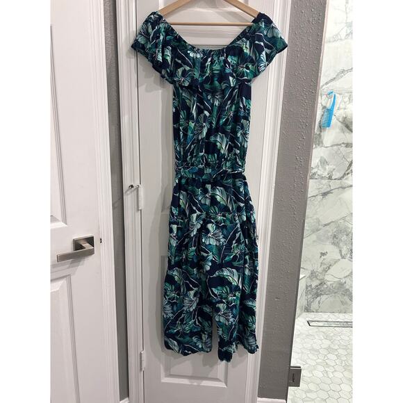 Tommy Bahama Tropical Off-Shoulder Ruffle Jumpsuit – Size M – Style TSW90622C - Picture 6 of 6